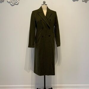Banana Republic Herringbone Olive Coat